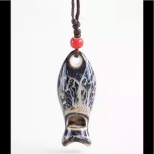 Ceramic Fish Whistle Necklace 🐟